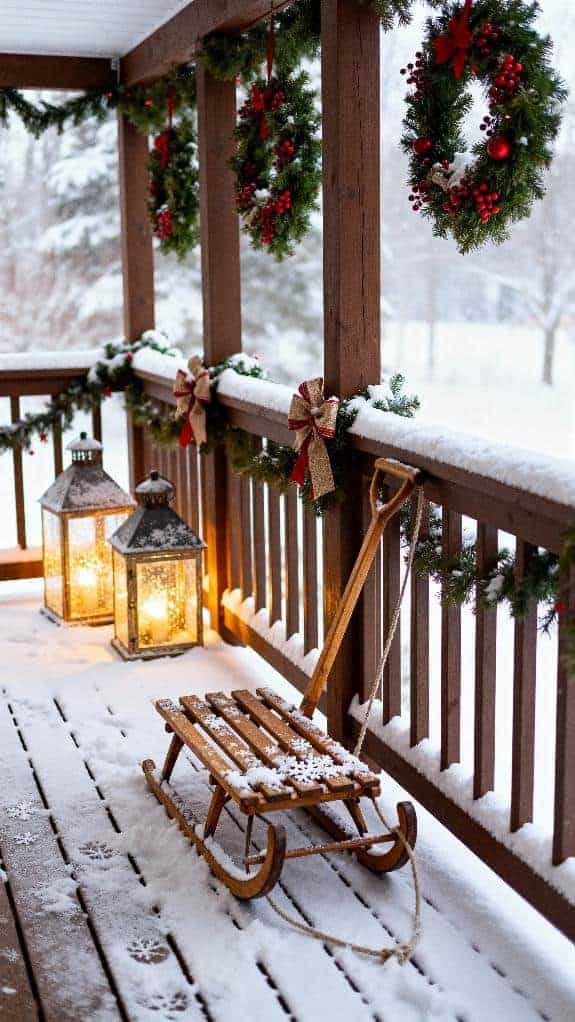 cozy winter deck decorations
