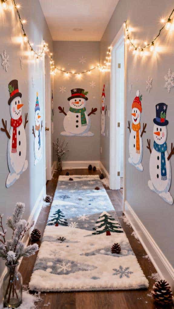 cozy winter hallway decor