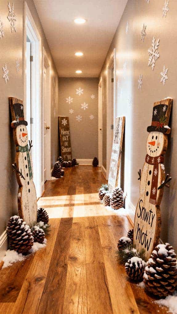 cozy winter hallway decor