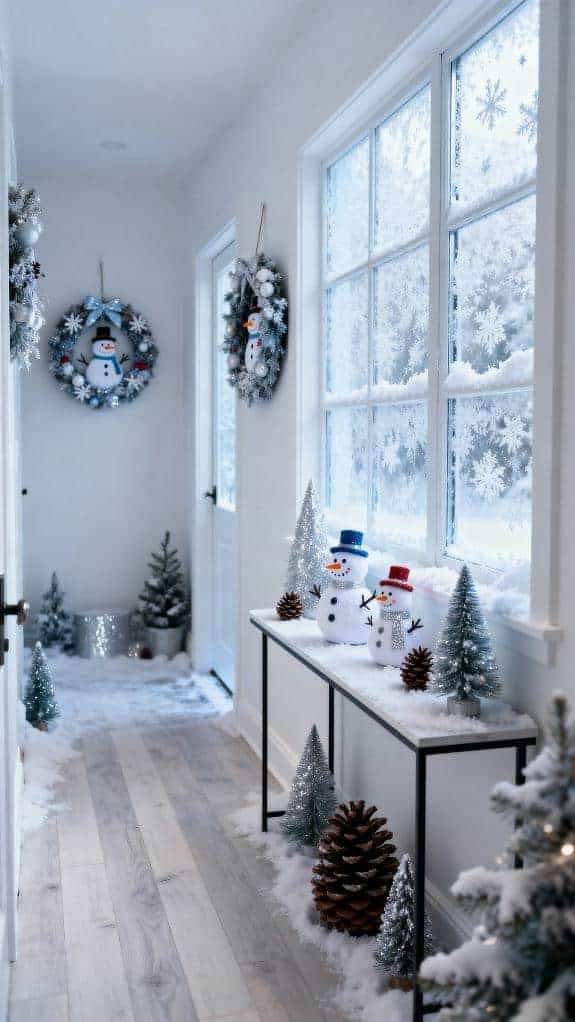 cozy winter hallway decor