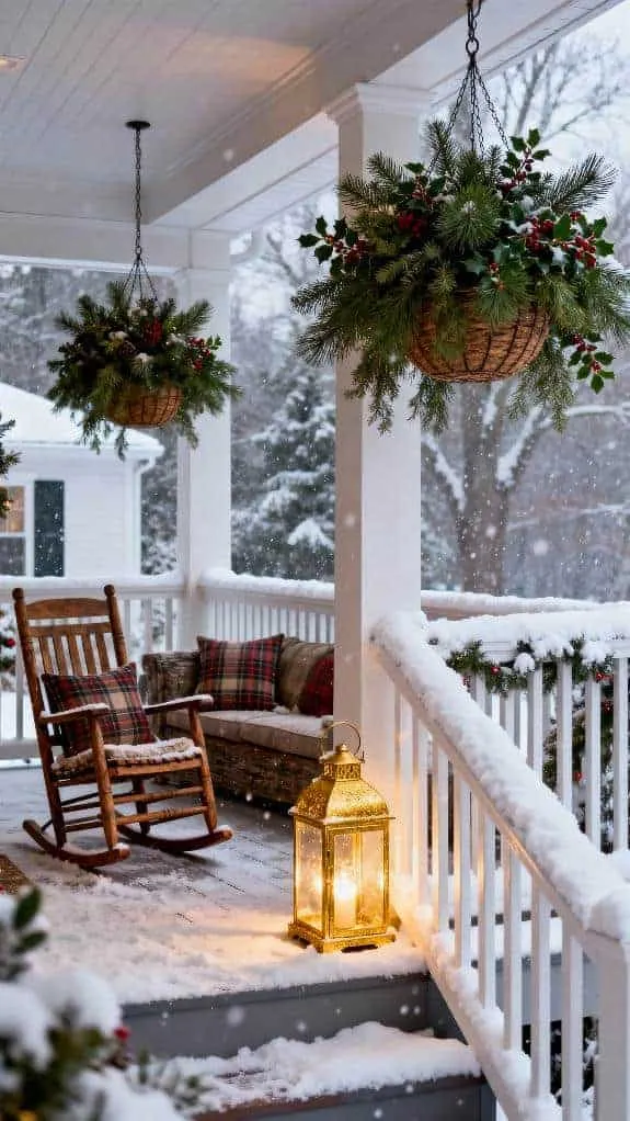 cozy winter porch decor
