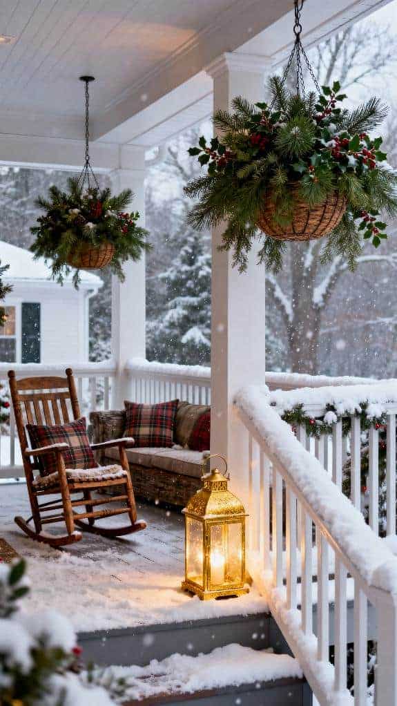 cozy winter porch decor