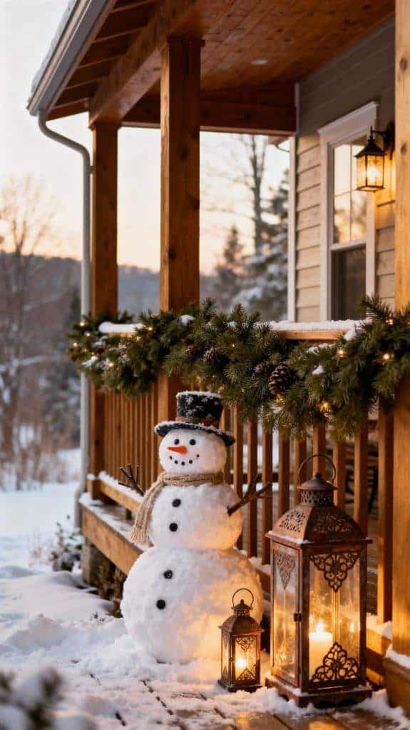 cozy winter porch decorations