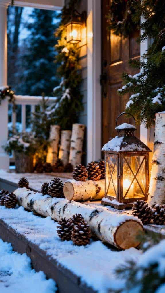 cozy woodland porch decor
