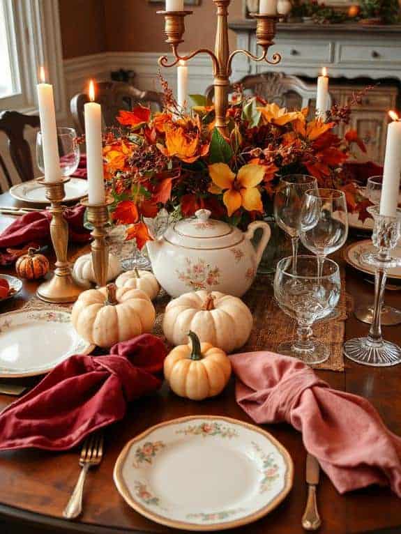cranberry blush vintage table