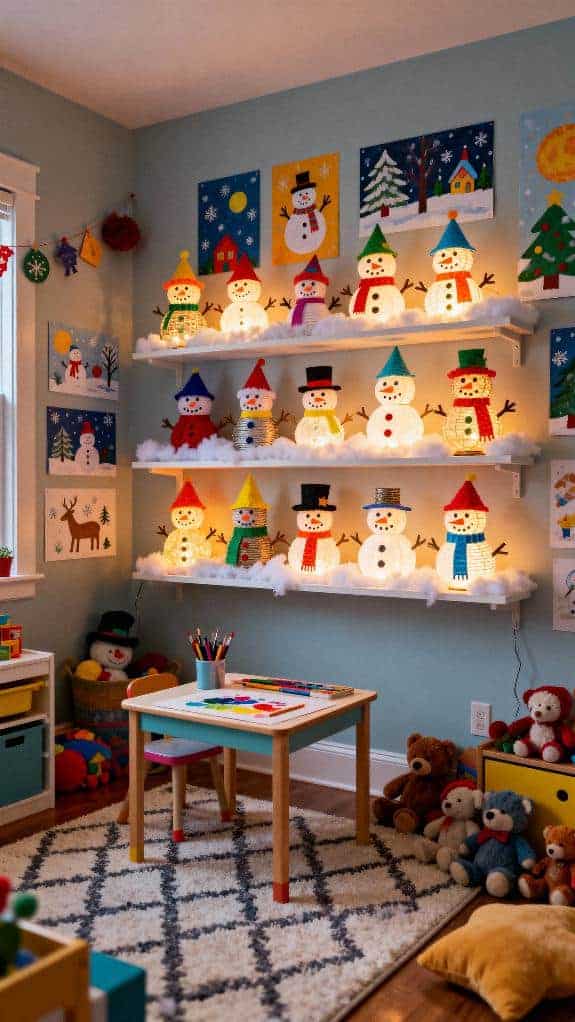 diy snowman night lights