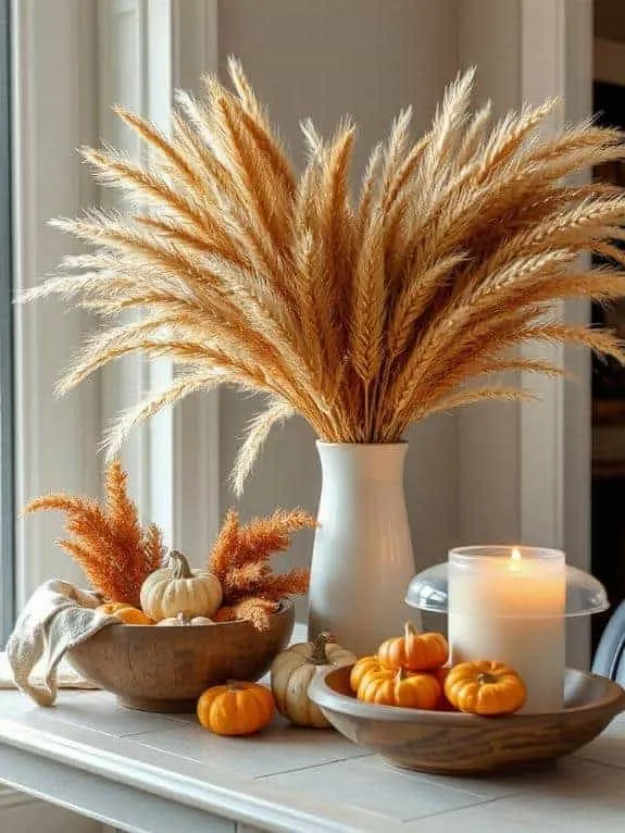 dried wheat pampas grass