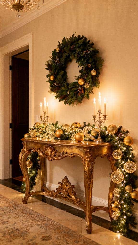 elegant console table decor