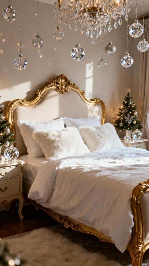 elegant gold accented bedroom