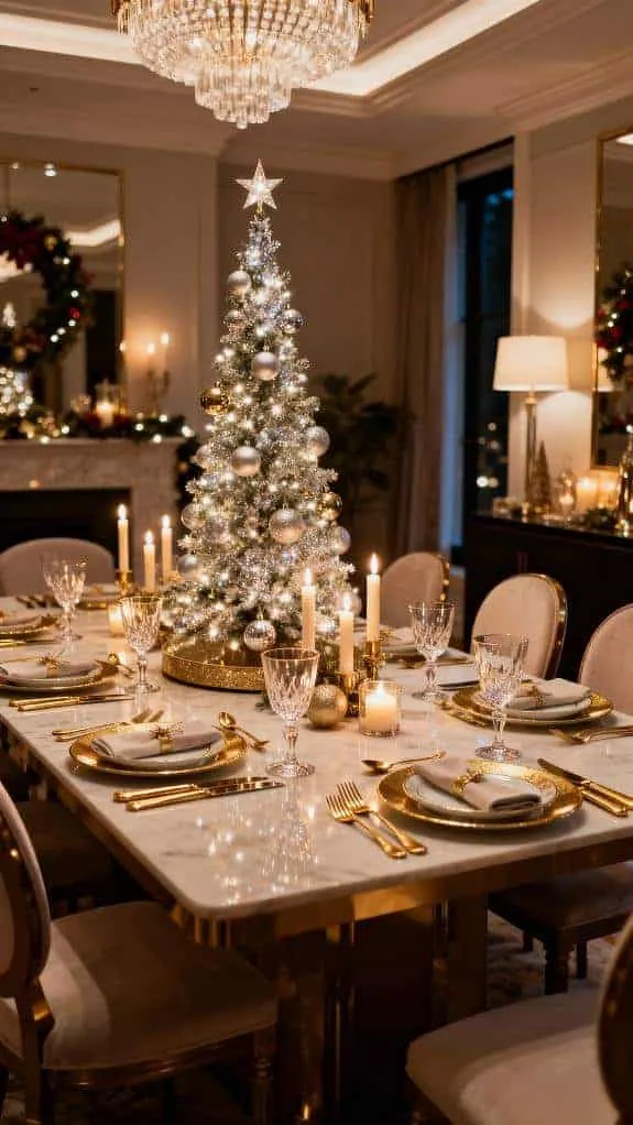 elegant gold and crystal