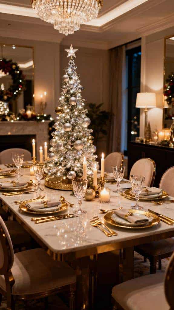 elegant gold and crystal