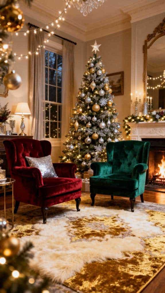 elegant gold and silver decor