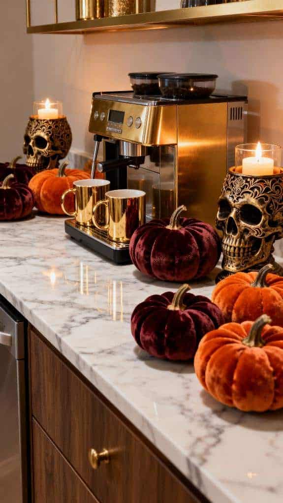 elegant halloween coffee decor