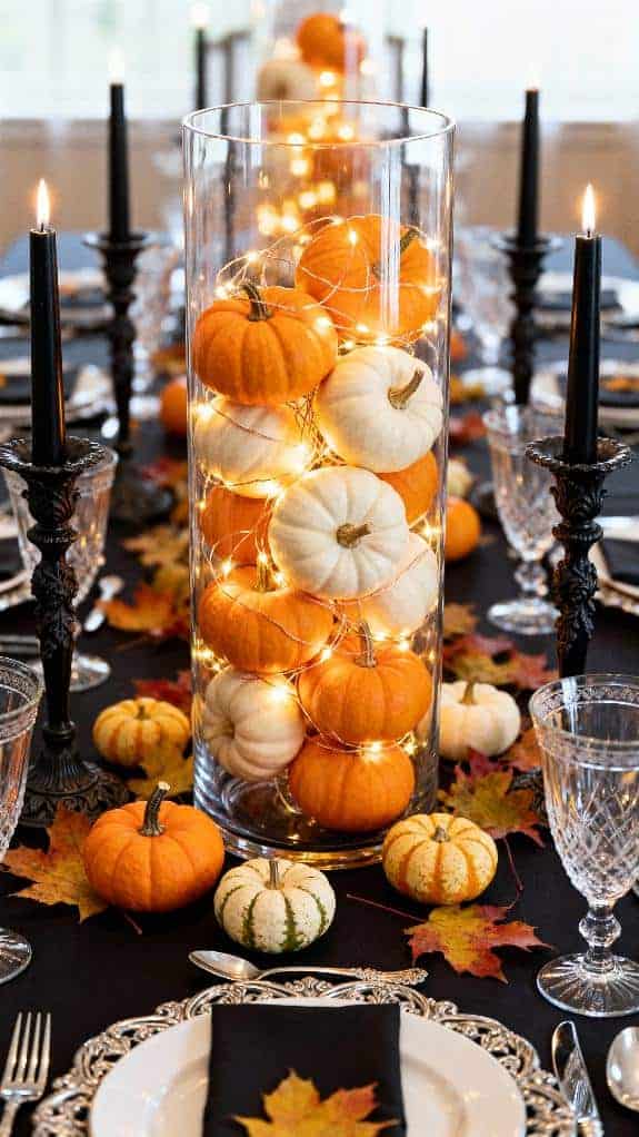 elegant halloween table centerpiece