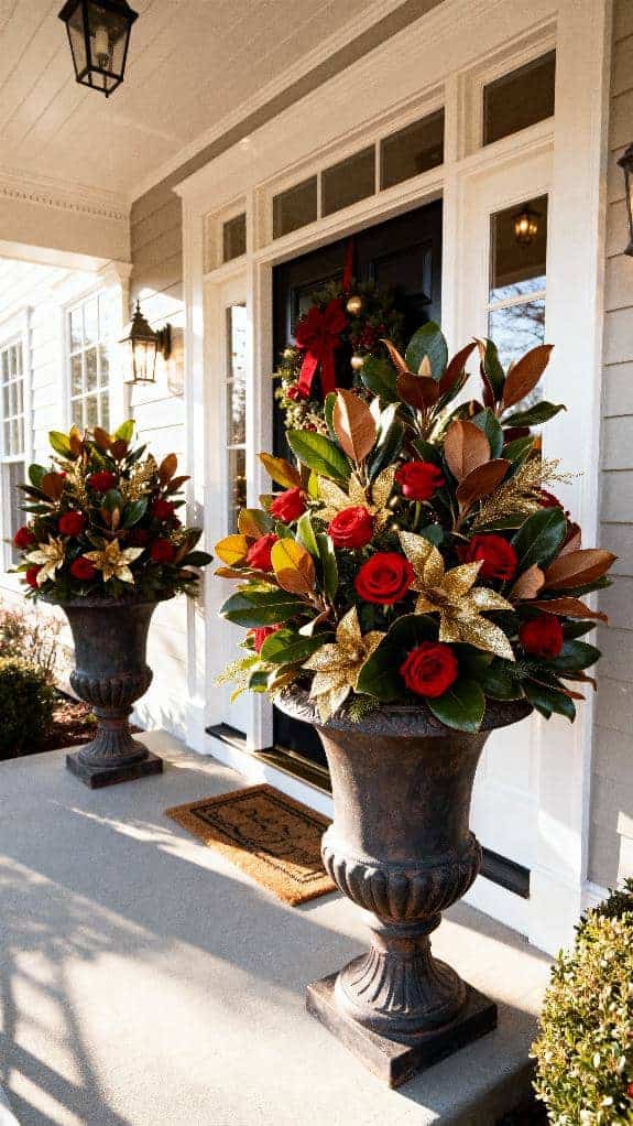 elegant holiday entryway decor