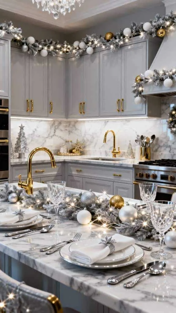 elegant holiday kitchen decor
