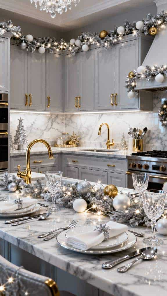 elegant holiday kitchen decor