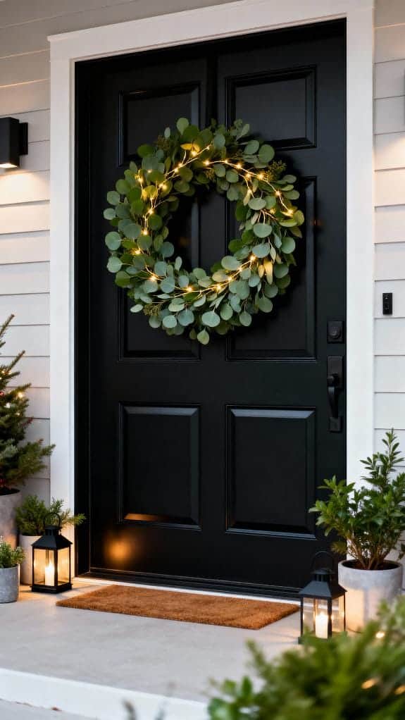 elegant wreath with lights