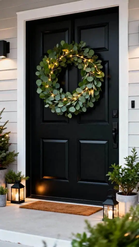 elegant wreath with lights