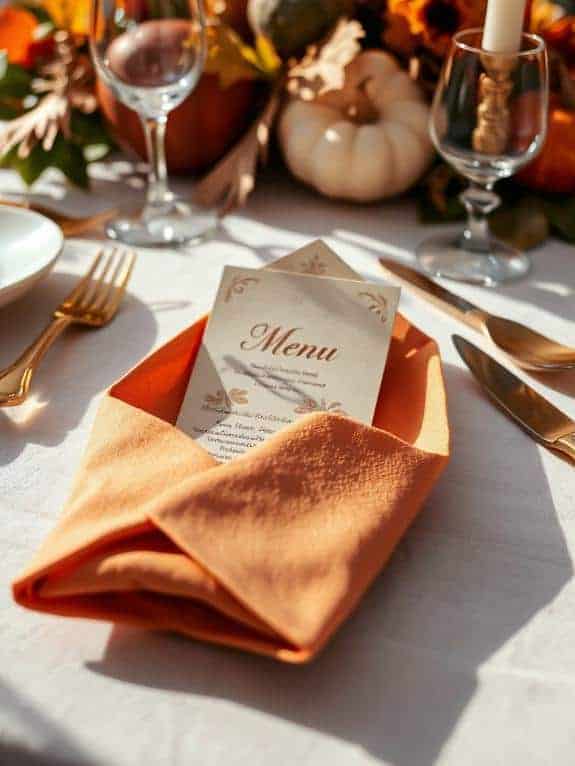 envelope fold napkin presentation