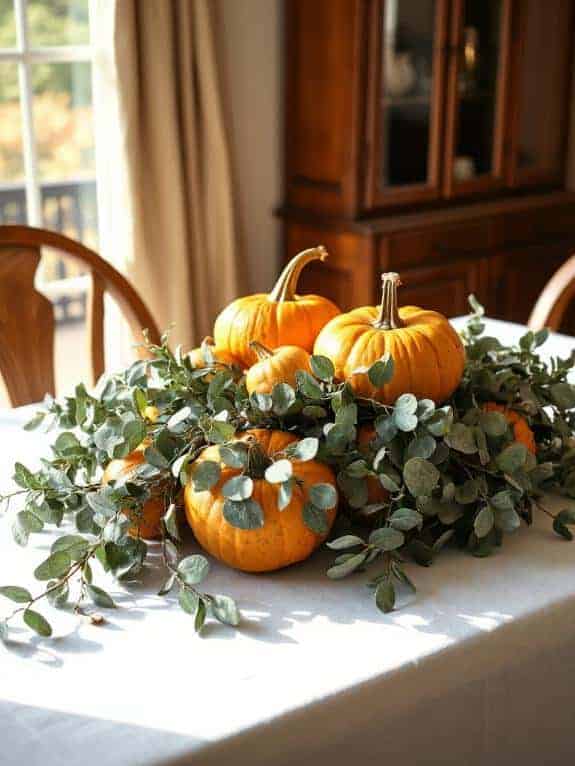 eucalyptus pumpkin garland decoration