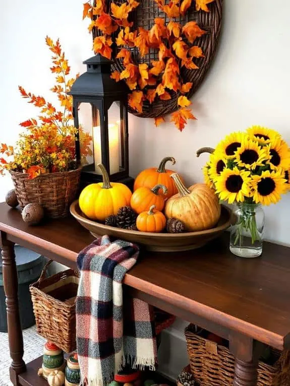 fall entry table decor