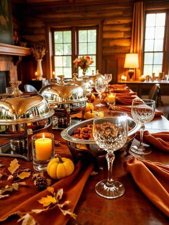 fall leaves buffet decor