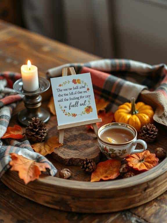fall quote card decor