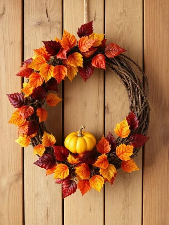 fall themed grapevine wreath tutorial