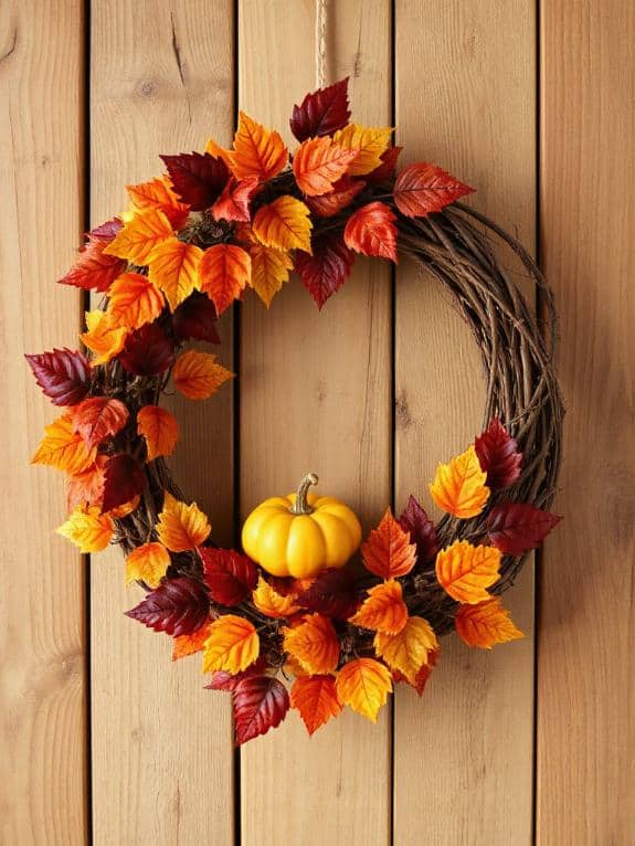 fall themed grapevine wreath tutorial