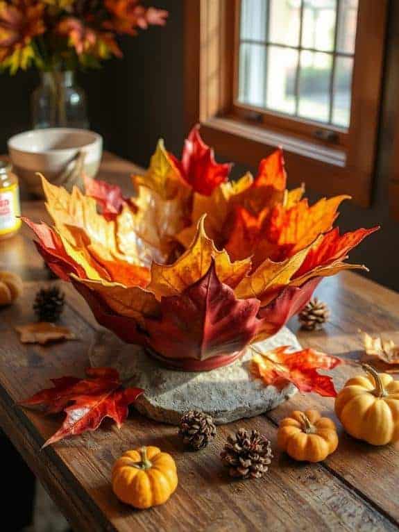 faux leaf bowl creation
