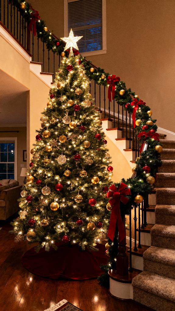festive entryway christmas decor