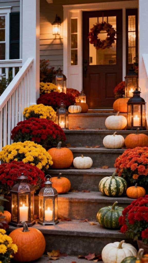 festive fall front decor