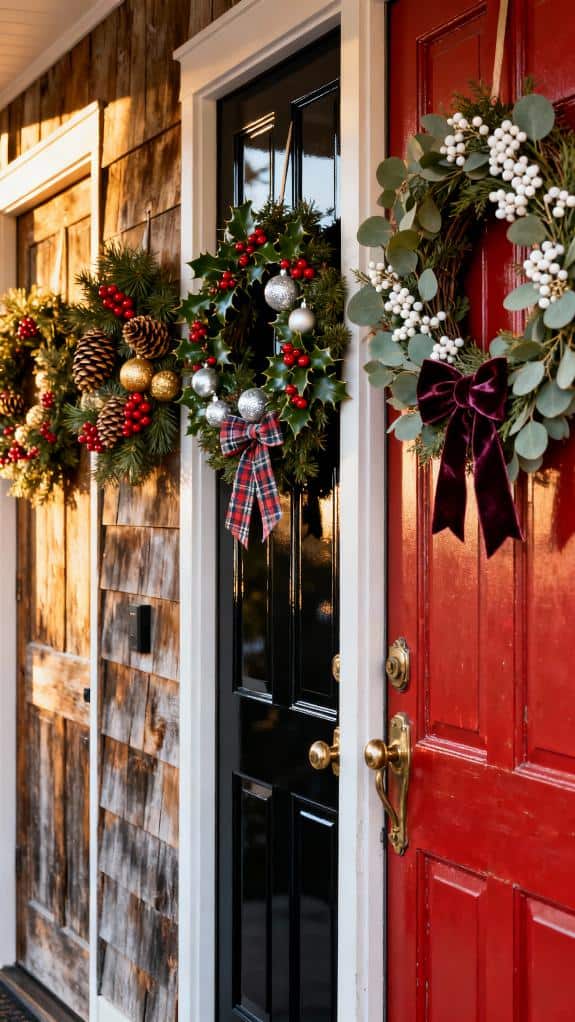 festive front door decor