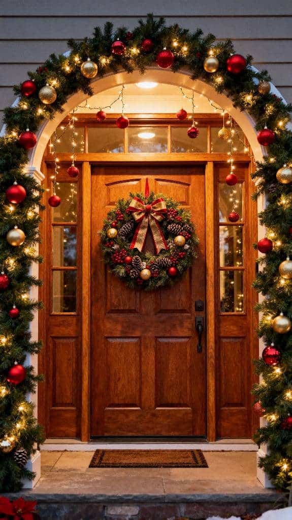festive garland and wreath