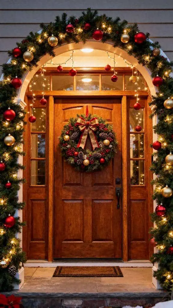 festive garland and wreath