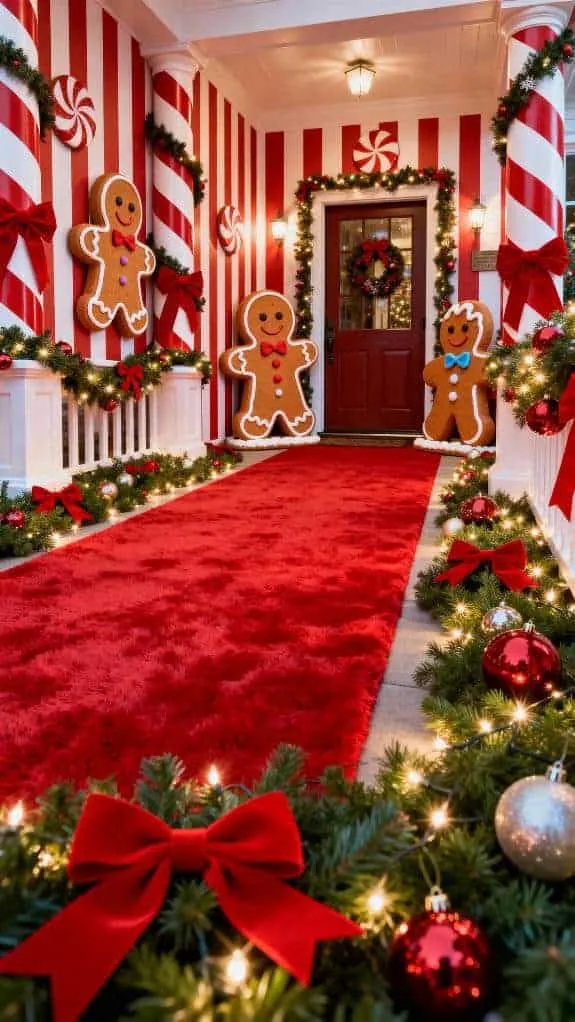 festive holiday entryway decor