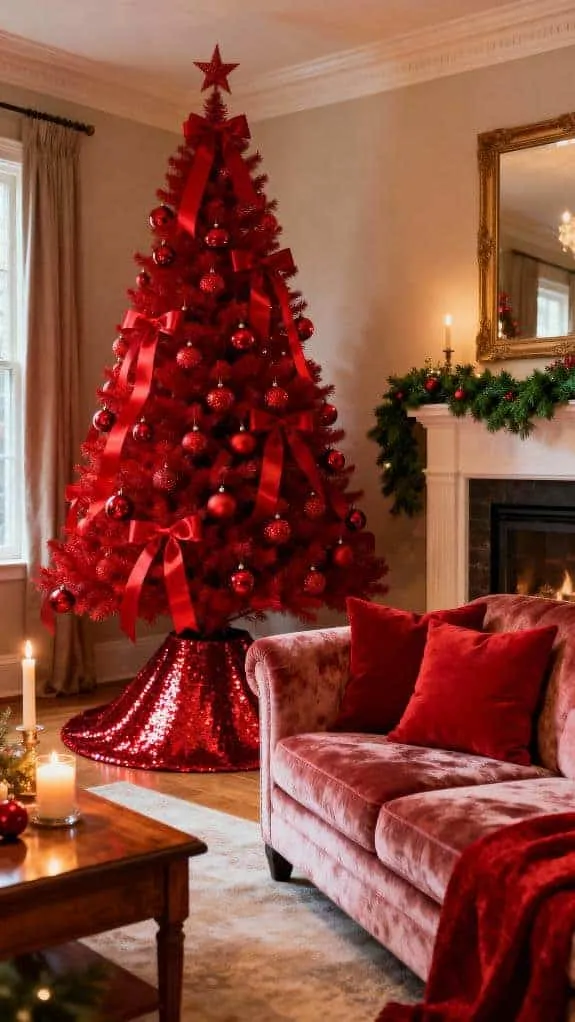 festive red holiday decor