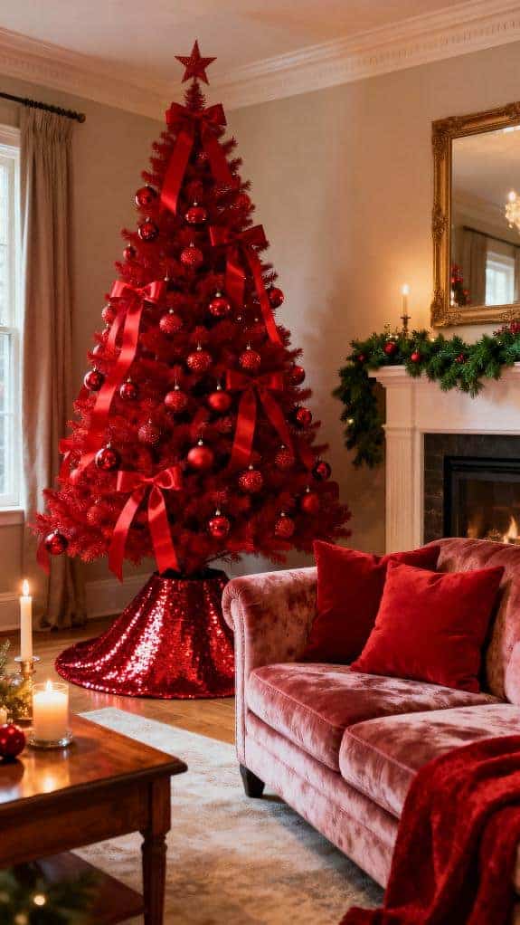festive red holiday decor
