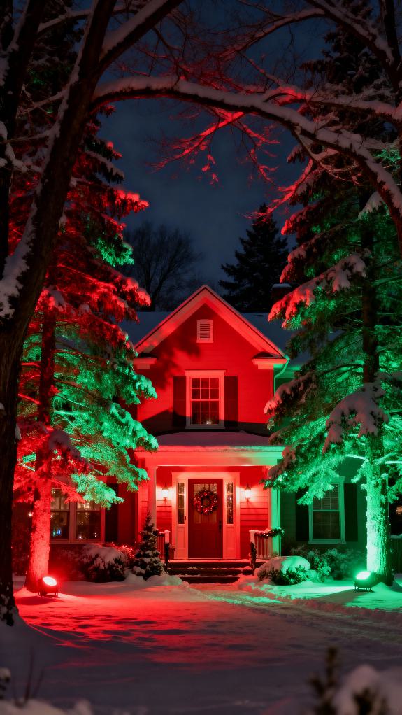 festive spotlight holiday decorations