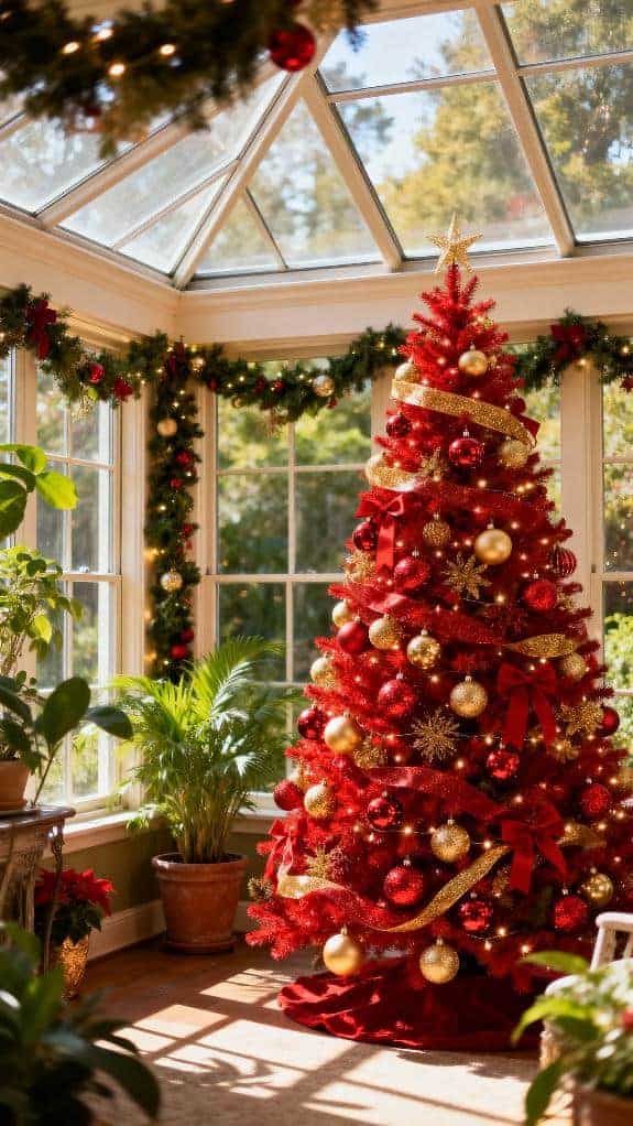 festive sunroom christmas decor