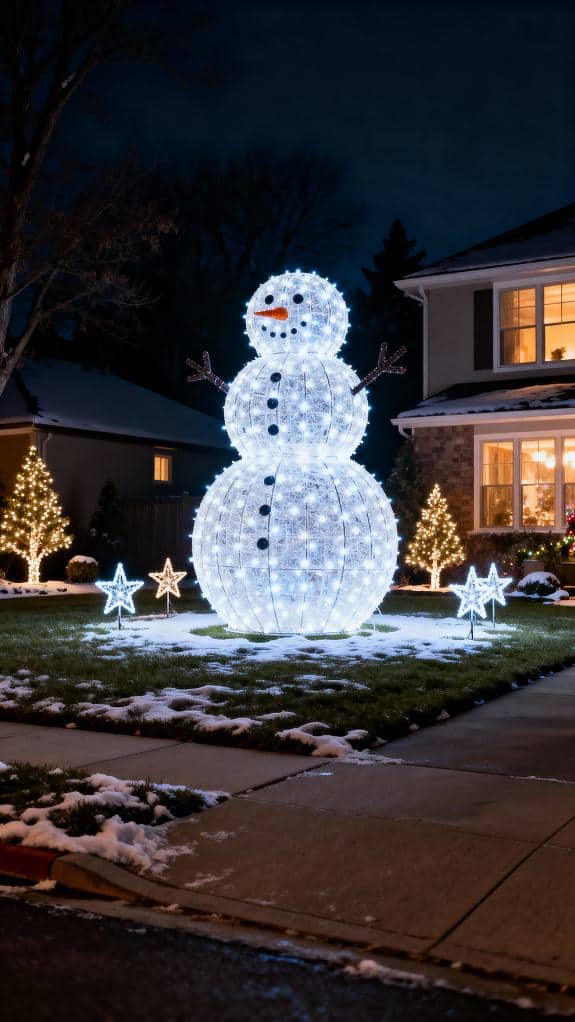 giant led snowman display
