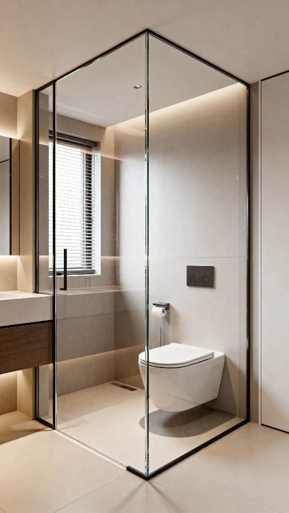 glass divider for bathrooms