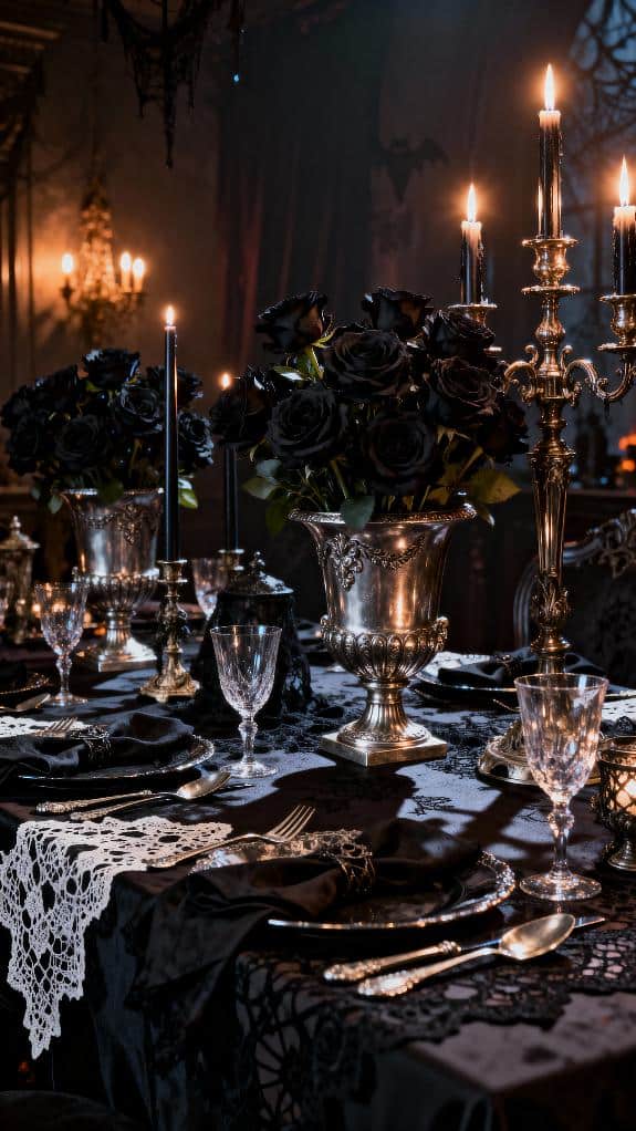 gothic halloween table decor