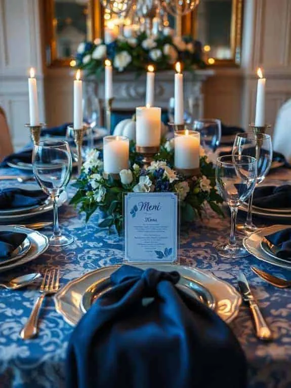 hand painted menu cards idea