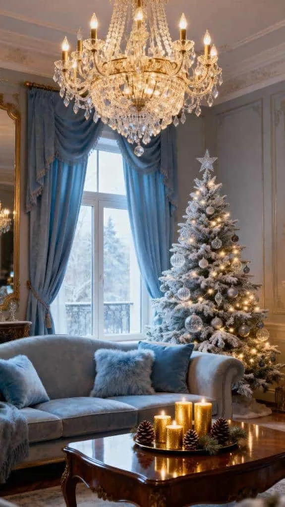 holiday glamour in living room