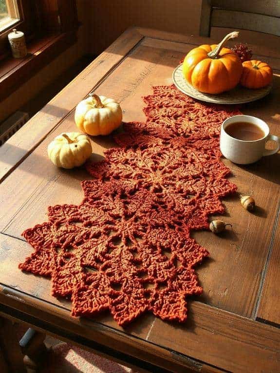 lacy fall table runner