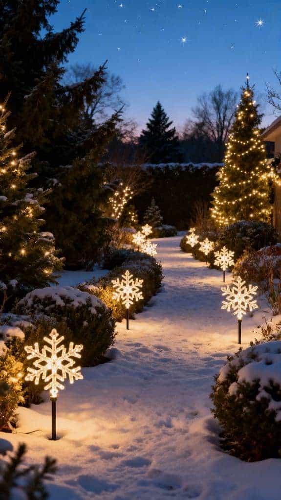luminous garden path stakes