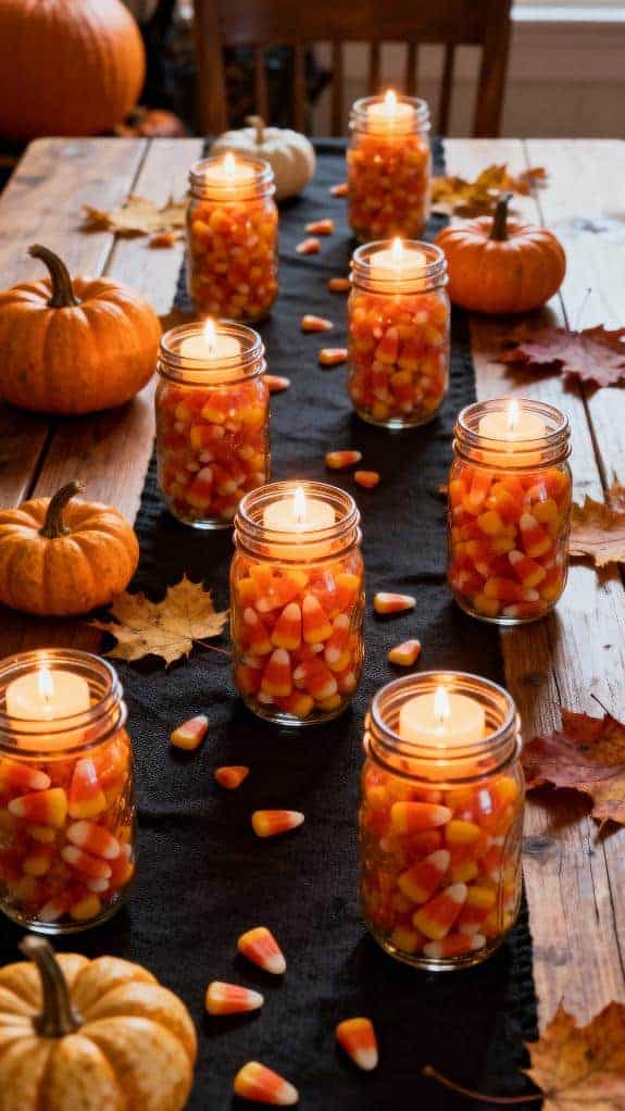 mason jars with candy