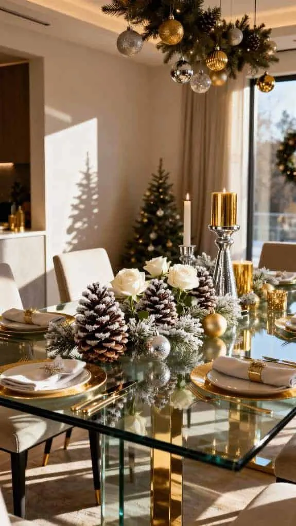 modern holiday dining decor